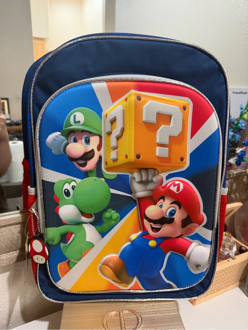 Super Mario Character Kids Backpack - Blue, Red, Green